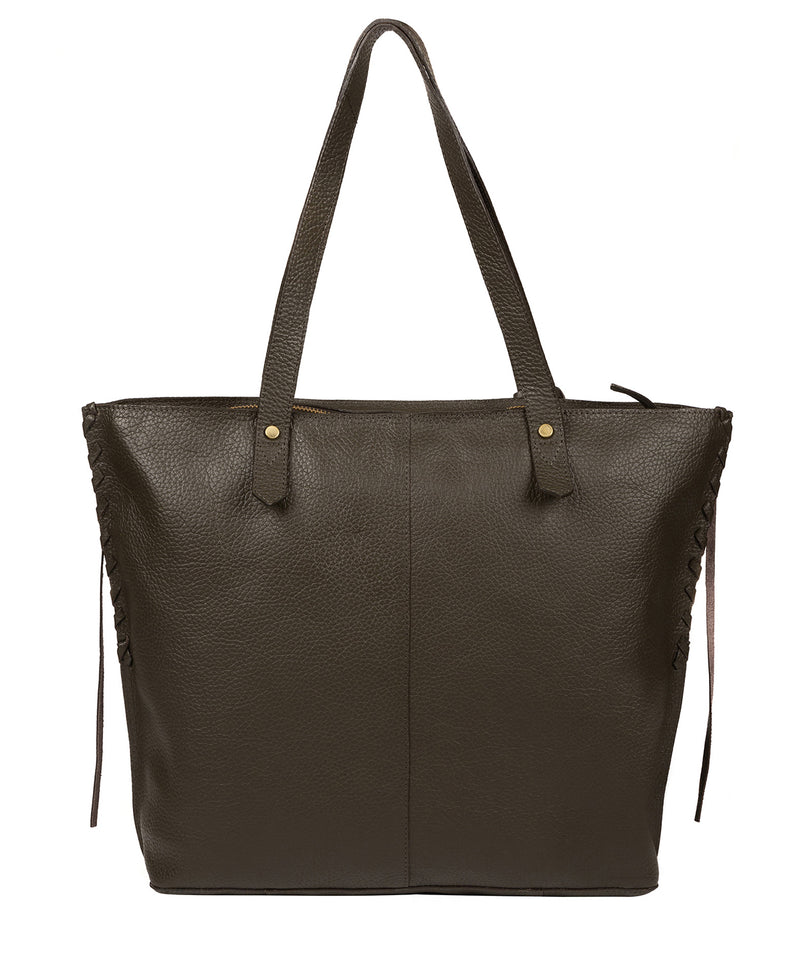 'Hampstead' Hunter Green Leather Tote Bag image 3