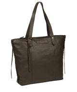 'Hampstead' Hunter Green Leather Tote Bag image 5