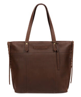 'Hampstead' Walnut Leather Tote Bag
