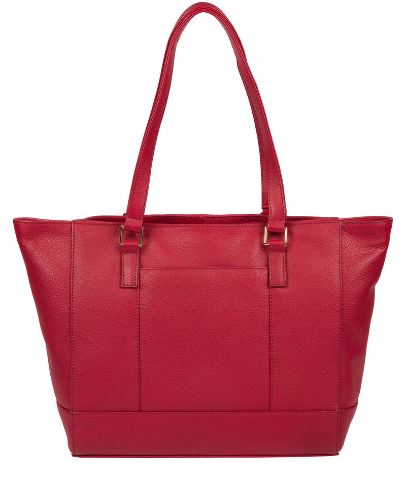 'Sophie' Berry Red Leather Tote Bag image 3