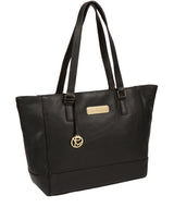 'Sophie' Black Leather Tote Bag Pure Luxuries London