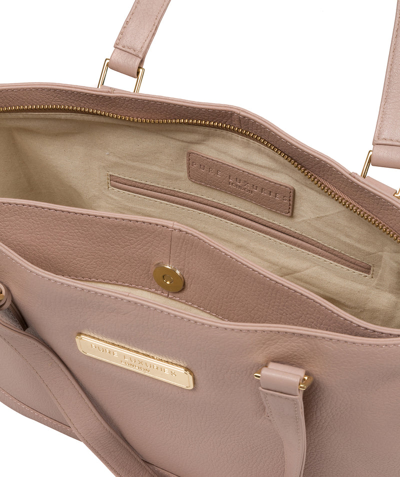 'Sophie' Blush Pink Leather Tote Bag image 4
