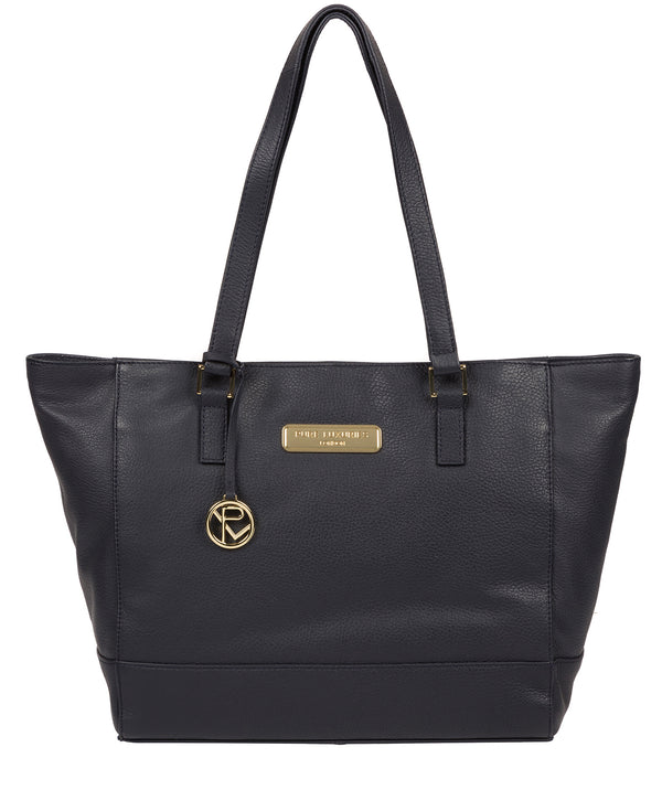 'Sophie' Navy Leather Tote Bag image 1