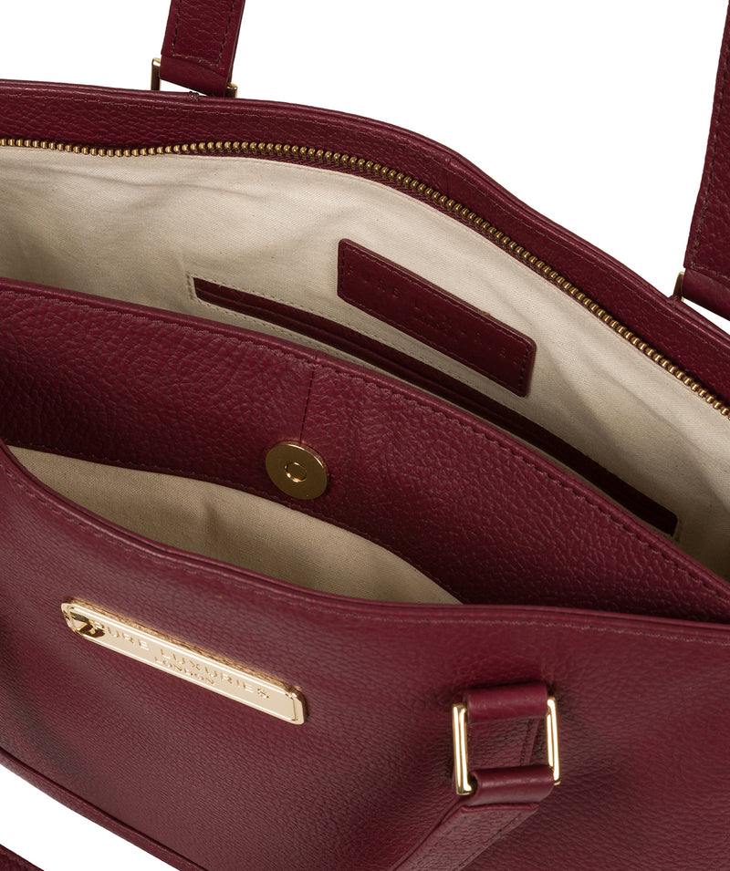 'Sophie' Pomegranate Leather Tote Bag image 4
