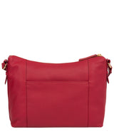 'Jenna' Berry Red Leather Shoulder Bag image 3