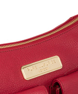 'Jenna' Berry Red Leather Shoulder Bag image 7