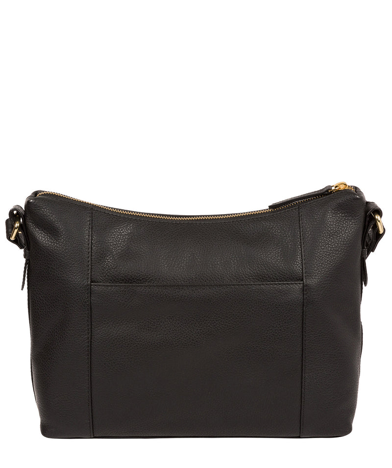 'Jenna' Black Leather Shoulder Bag image 3