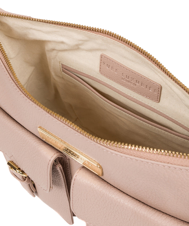 'Jenna' Blush Pink Leather Shoulder Bag image 4
