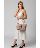 'Jenna' Blush Pink Leather Shoulder Bag image 2