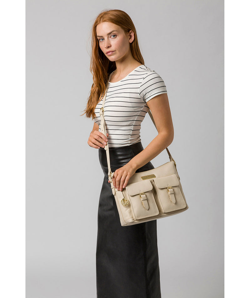 'Jenna' Frappe Leather Shoulder Bag image 2