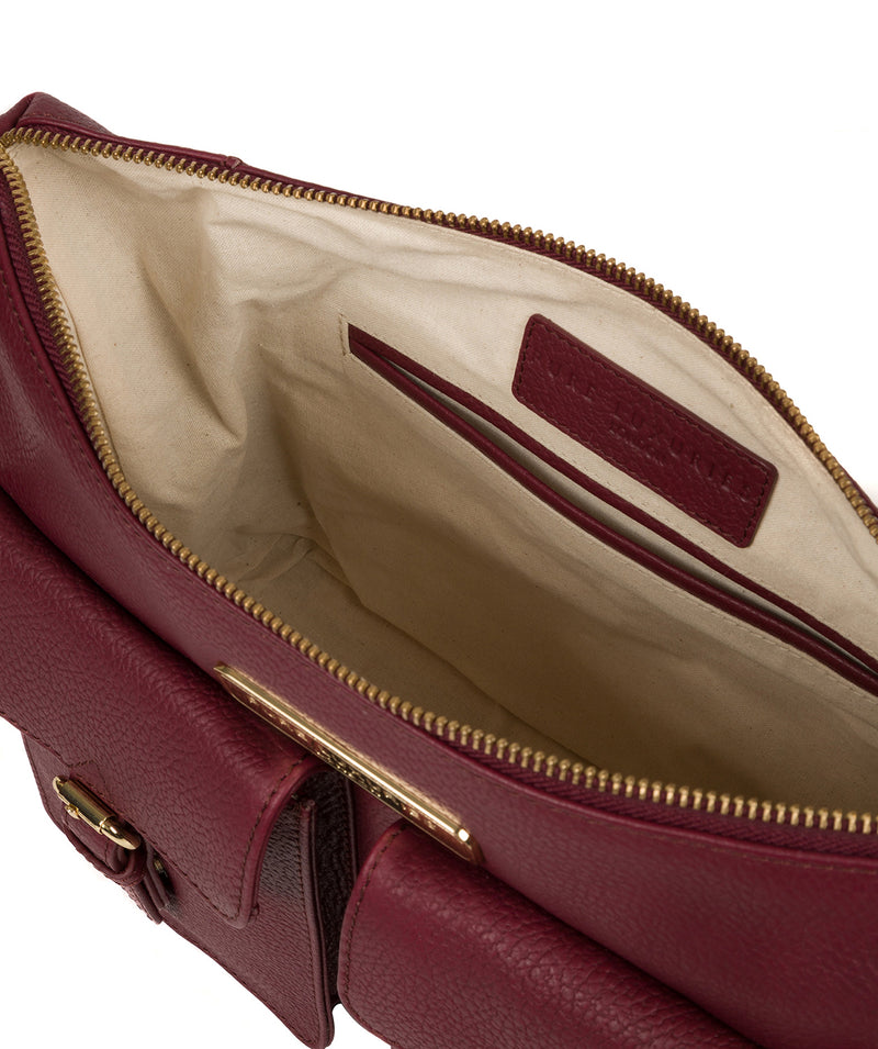 'Jenna' Pomegranate Leather Shoulder Bag image 4