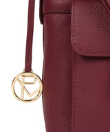 'Jenna' Pomegranate Leather Shoulder Bag image 6