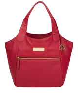 'Roxanne' Berry Red Leather Tote Bag image 1
