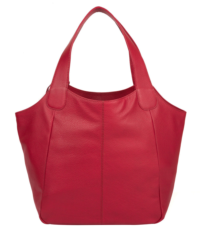 'Roxanne' Berry Red Leather Tote Bag image 3
