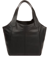 'Roxanne' Black Leather Tote Bag image 3