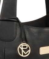 'Roxanne' Black Leather Tote Bag image 6