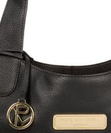 'Roxanne' Black Leather Tote Bag image 7