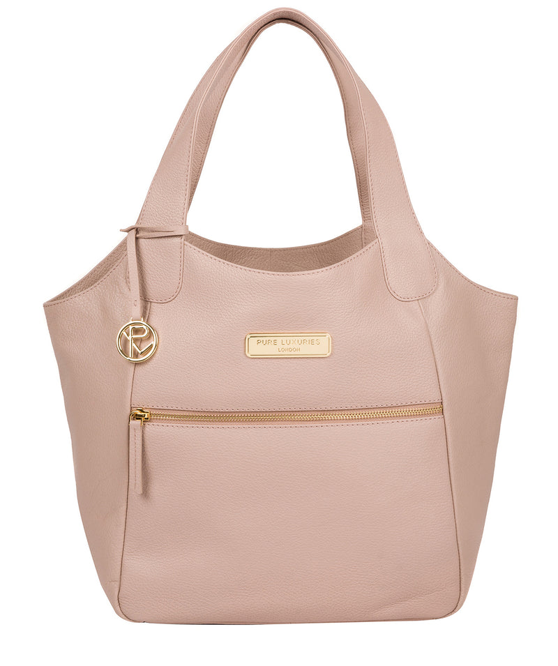 'Roxanne' Blush Pink Leather Tote Bag image 1