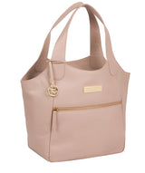 'Roxanne' Blush Pink Leather Tote Bag image 5
