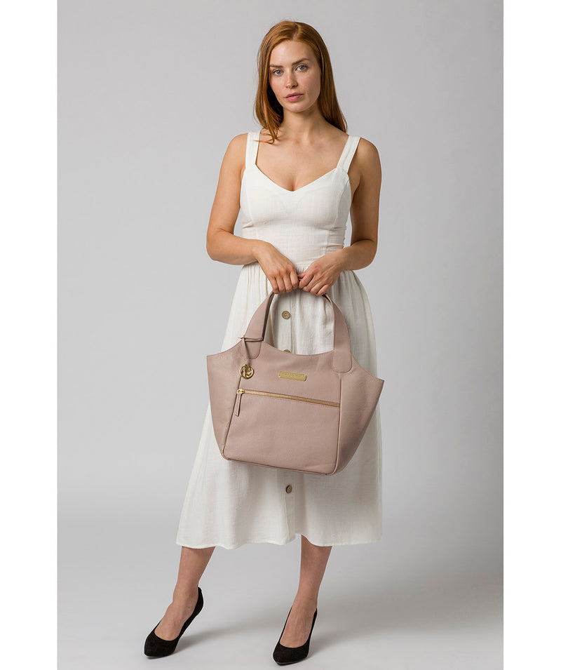 'Roxanne' Blush Pink Leather Tote Bag image 2