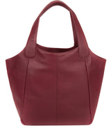'Roxanne' Pomegranate Leather Tote Bag image 3
