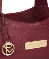 'Roxanne' Pomegranate Leather Tote Bag image 6