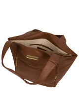 'Roxanne' Tan Leather Tote Bag