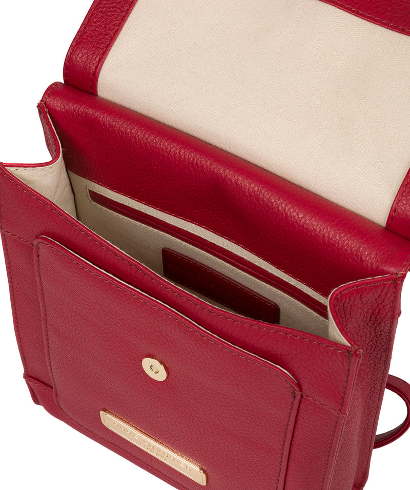 'Naomi' Berry Red Leather Cross Body Bag image 4