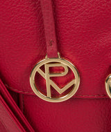 'Naomi' Berry Red Leather Cross Body Bag image 6