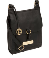 'Naomi' Black Leather Cross Body Bag Pure Luxuries London