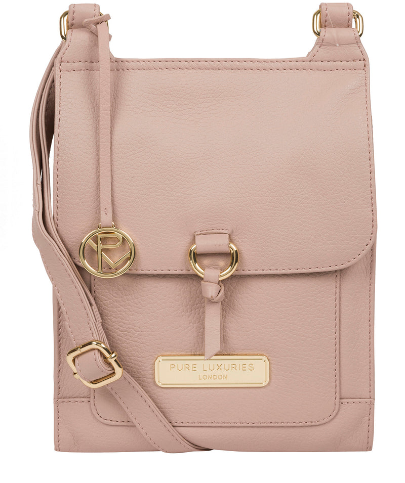 'Naomi' Blush Pink Leather Cross Body Bag image 1