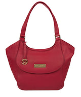 'Grace' Berry Red Leather Tote Bag image 1