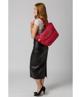 'Grace' Berry Red Leather Tote Bag image 2