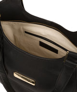 'Grace' Black Leather Tote Bag image 4