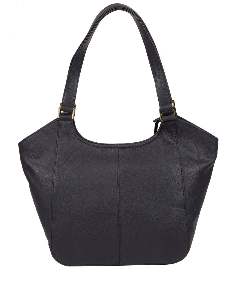 'Grace' Navy Leather Tote Bag image 3