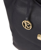 'Grace' Navy Leather Tote Bag image 6
