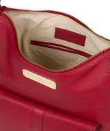 'Imogen' Berry Pink Leather Shoulder Bag Pure Luxuries London
