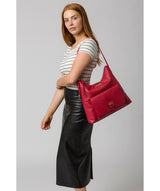 'Imogen' Berry Pink Leather Shoulder Bag image 2