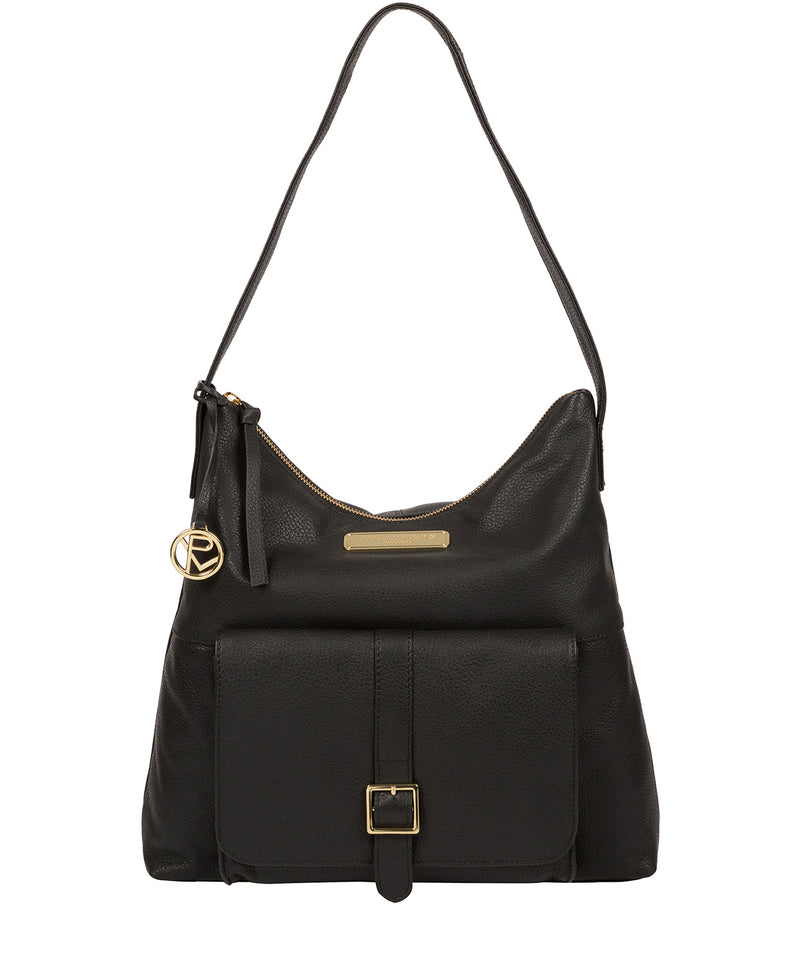 'Imogen' Black Leather Shoulder Bag image 1