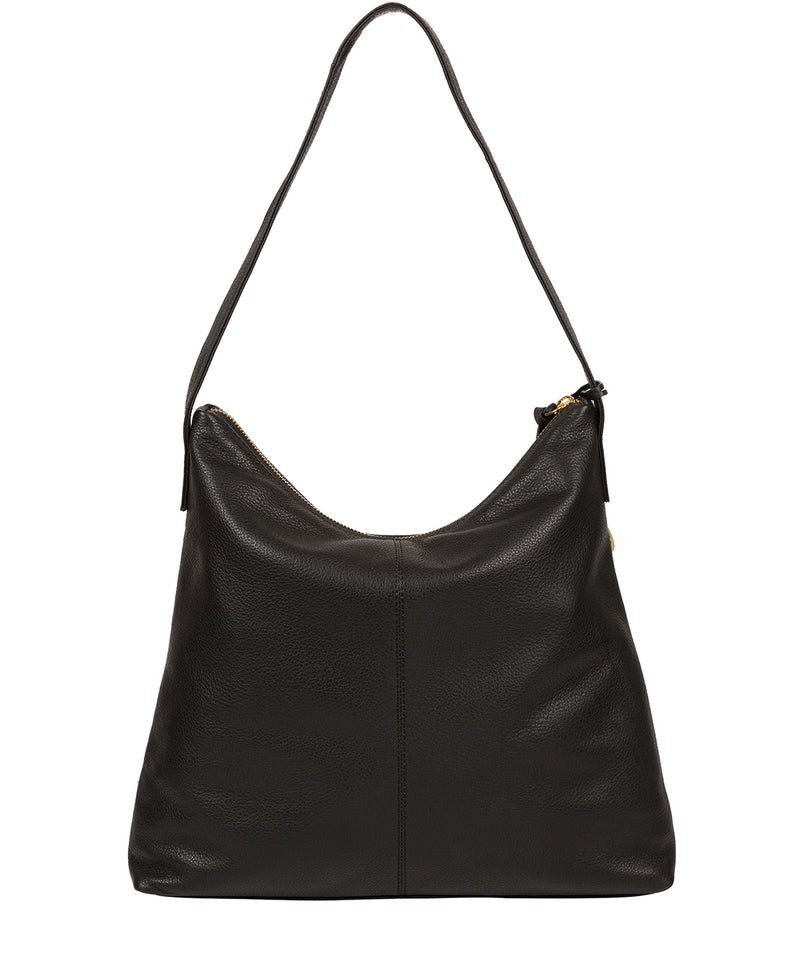 'Imogen' Black Leather Shoulder Bag image 3