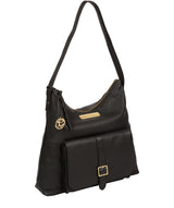 'Imogen' Black Leather Shoulder Bag image 5