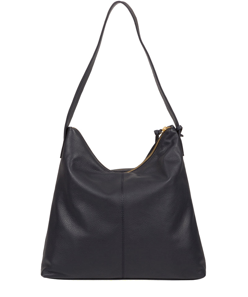 'Imogen' Navy Leather Shoulder Bag image 3