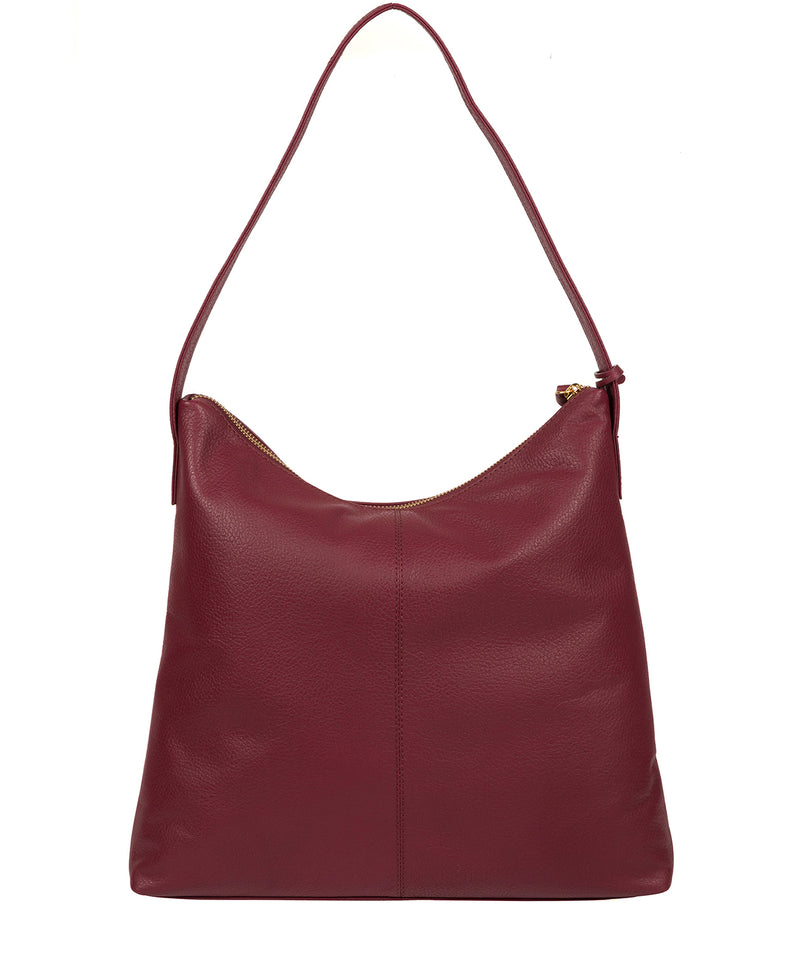 'Imogen' Pomegranate Leather Shoulder Bag image 3