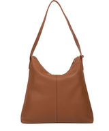 'Imogen' Tan Leather Shoulder Bag image 3