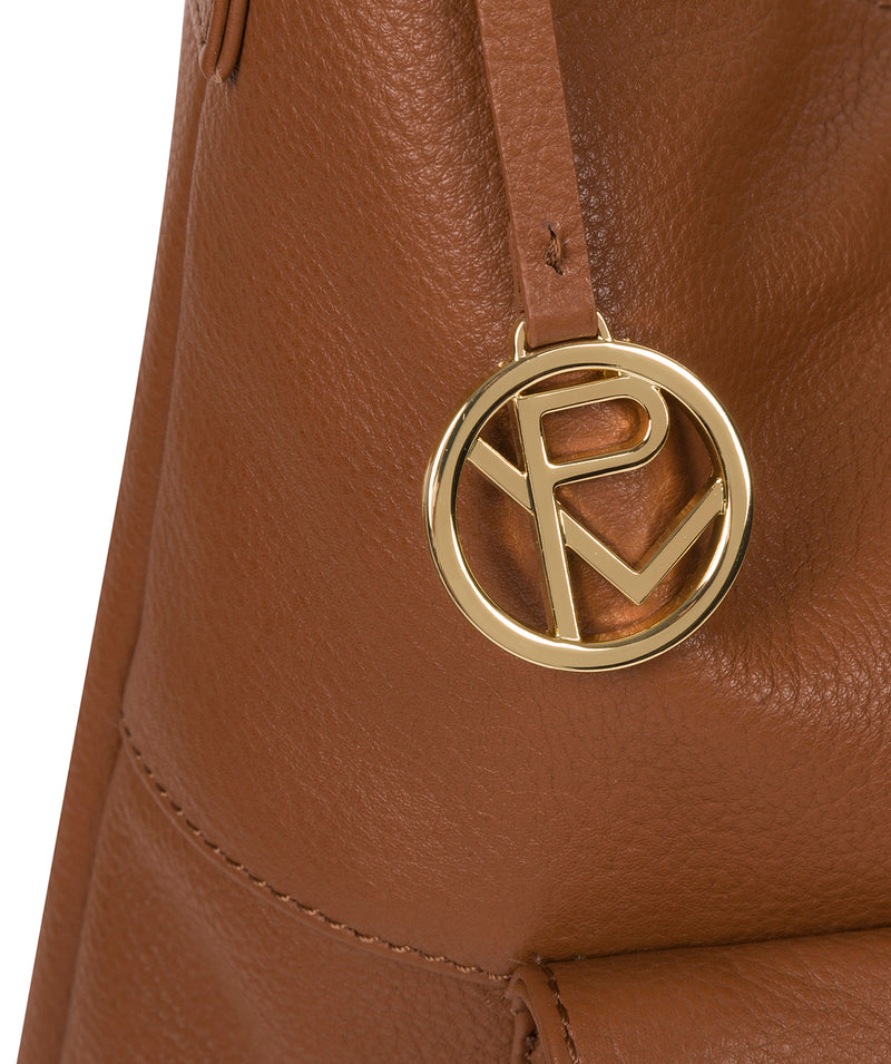 'Imogen' Tan Leather Shoulder Bag image 6
