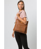 'Imogen' Tan Leather Shoulder Bag image 2