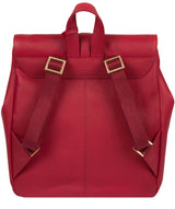 'Daisy' Berry Red Leather Backpack image 3