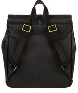'Daisy' Black Leather Backpack Pure Luxuries London