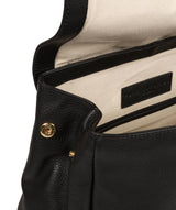 'Daisy' Black Leather Backpack image 7
