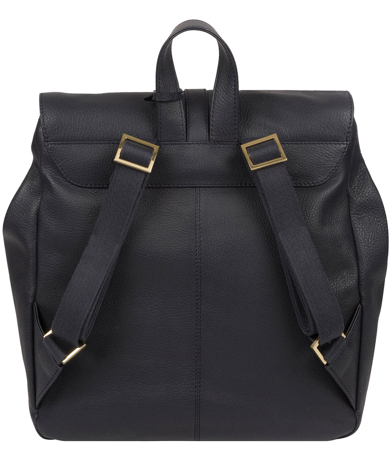 'Daisy' Navy Leather Backpack image 3